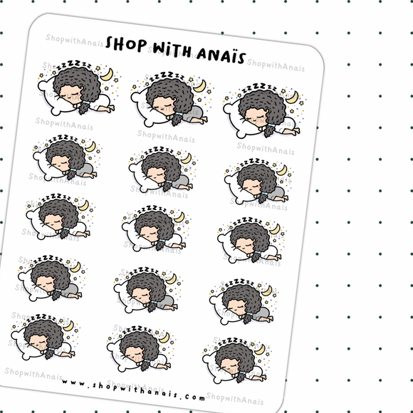Sleep-in/Goodnight Sleep (A006)| stickers for planners and journals - Anaïs