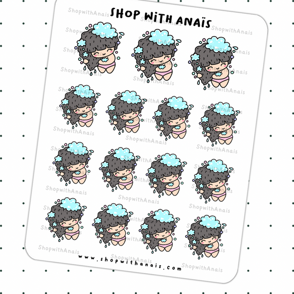 Wash Hair Day (A051) | stickers for planners and journals - Anaïs