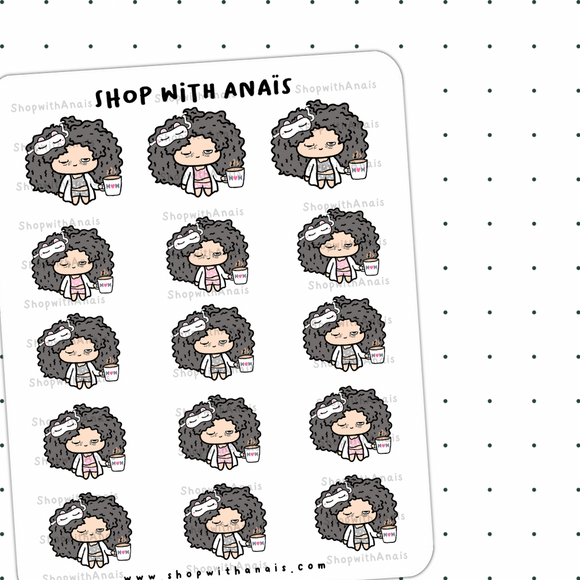 Mom Coffee Time (A105) | stickers for planners and journals
