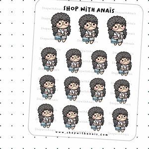 School Girl 2 (A149) | stickers for planners and journals