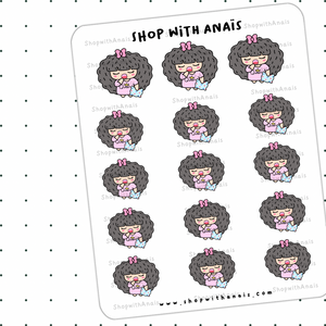 Sleepy Queen (A025) | stickers for planners and journals - Anaïs