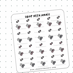 Pins/Scissors (D021) | doodles for planners and journals