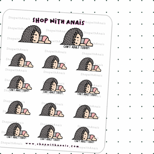 Can't Adult Today! (A034) | stickers for planners and journals - Anaïs