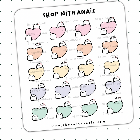 Couple Hearts (BS036) | stickers for planners and journals - Bubbles
