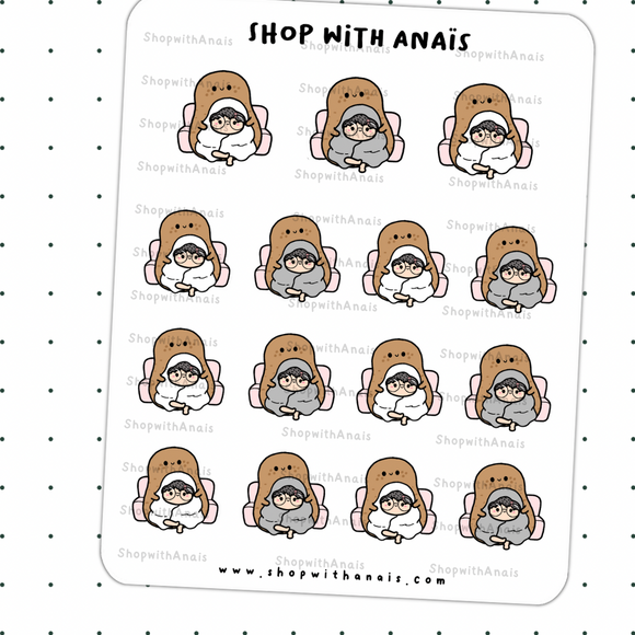 Couch Potato (A047) | stickers for planners and journals - Anaïs