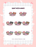 Eating Cake (CS013) | Couple stickers for planners and journals - Anaïs