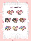Hug (CS014) | Couple stickers for planners and journals - Anaïs